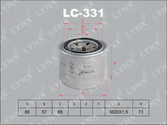 LYNXauto LC331 Фильтр масляный MITSUBISHI RVR 4G93,4G64,AIRTREK 4G63,4G63-T,4G64,ETERNA 4G63,4G67,