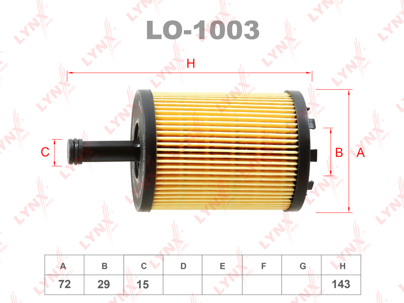 LYNXauto LO1003 Фильтр масляный (вставка) VW Bora, Golf IV, Sharan, Polo 1.9TDI-2.3 VR5 98->