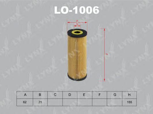 LYNXauto LO1006 Фильтр масляный (вставка) AUDI,FORD,SKODA,VW