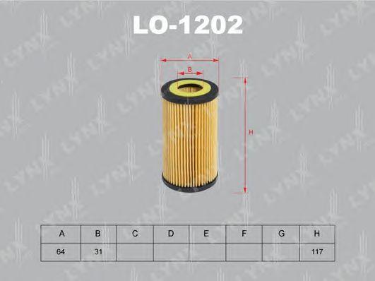 LYNXauto LO1202 Фильтр масляный (вставка) MB W202 220CDI 4 98->, W210 200CDI-220CDI 4 98->