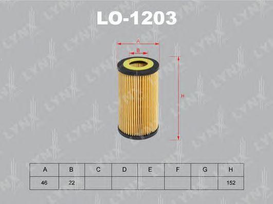 LYNXauto LO1203 Фильтр масляный (вставка) MB W203 C180-C230, W211 E200 02->