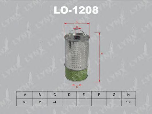 LYNXauto LO1208 Фильтр масляный (вставка) MB W202 C200D-C250D ->94, W124 200D TD-300D TD 85-95, W201 190D 83-93