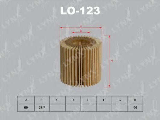 LYNXauto LO123 Вставка фильтра масляного TOYOTA ESTIMA GSR50W,MARK X ZIO (07-)