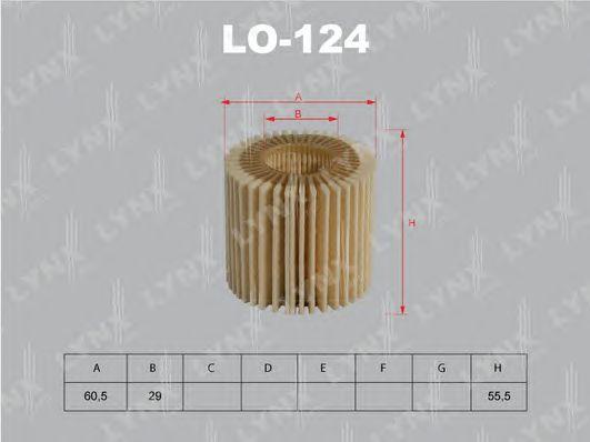 LYNXauto LO124 Вставка фильтра масляного TOYOTA IST ZSP110(07-),COROLLA AXIO,FILDER,NOAH(07-),PREMIO(07-),ALLION ZRT260