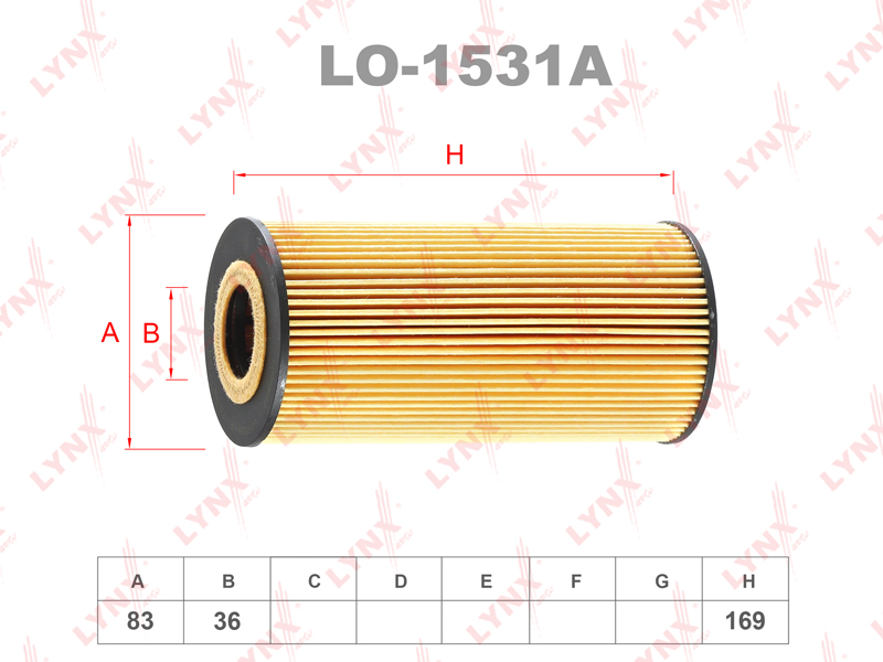 LYNXauto LO1531A Фильтр масляный (вставка) MB W202, W210 200D-300D 1 95-