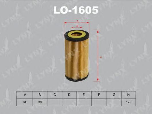 LYNXauto LO1605 Фильтр масляный (вставка) VOLVO S60, V70, S80, XC90 2.4 01->