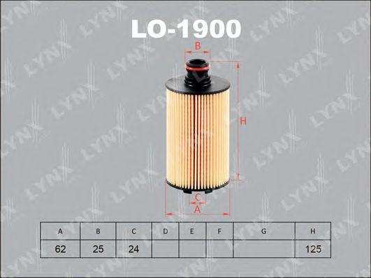 LYNXauto LO1900 Вставка фильтра масляного SSANGYONG ACTYON (C200) 2010-, KORANDO C 2010-