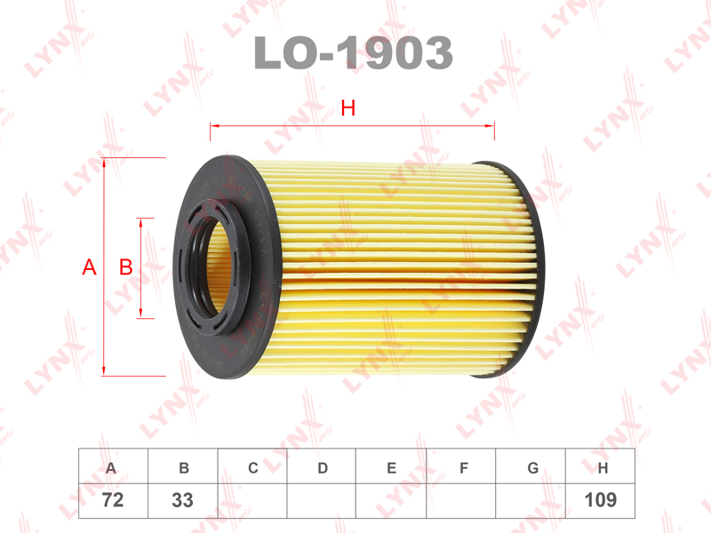 LYNXauto LO1903 Фильтр масляный (вставка) HYUNDAI GRANDEUR 2006- HYUNDAI i30 2007-2012 HYUNDAI SANTA FE 2005-2006 HYUNDAI SONATA V 2006- HYUNDAI TUCSON 2006-2010 KIA CARENS II 2005- KIA CARENS III 2006- KIA CEED 2007- KIA MAGENTIS 2005-2008 KIA PRO CEED 2