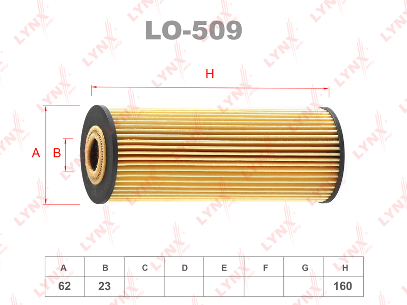 LYNXauto LO509 Вставка фильтра масляного MB W202 C180 C200 C220 C230 C280, W124 W210 200-320(заменен на HU727 1X)