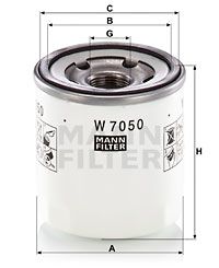 Фильтр масляный W7050 MANN-FILTER