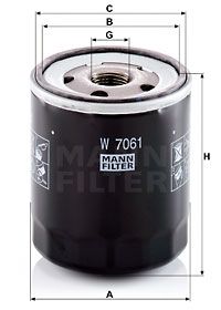 Фильтр масляный W7061 MANN-FILTER