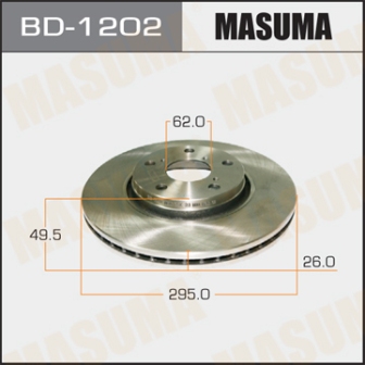 Диск тормозной  Masuma  BD1202  AURIS, COROLLA, AVENSIS ADE150