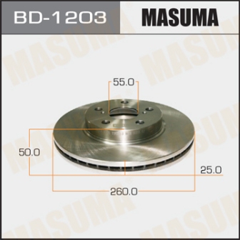 Диск тормозной  Masuma  BD1203  AVENSIS AZT220, CDT220, ZZT22