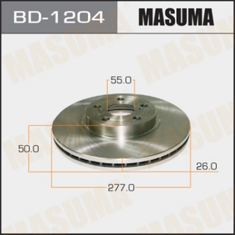 Диск тормозной  Masuma  BD1204  AVENSIS AZT25, ZZT25