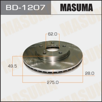 Диск тормозной  Masuma  BD1207  CAMRY, IPSUM, NOAH, AVENSIS ACV3