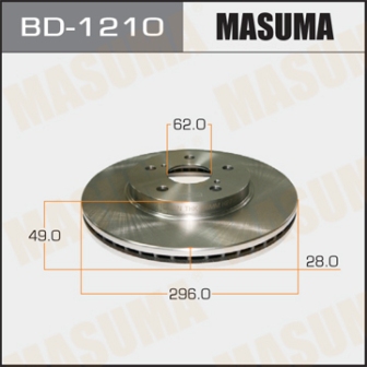 Диск тормозной  Masuma  BD1210  CAMRY, IPSUM, NADIA ACV3, ACM2