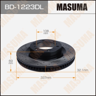 Диск тормозной  Masuma  BD1223DL  перфорированный front PRADO GRJ15, TRJ150 LH
