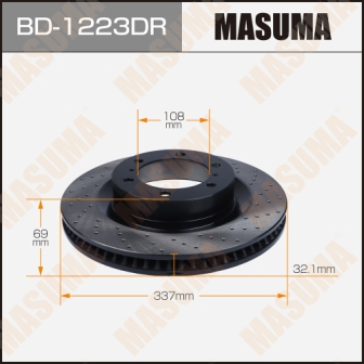 Диск тормозной  Masuma  BD1223DR  перфорированный front PRADO GRJ15, TRJ150 RH