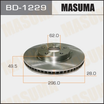 Диск тормозной  Masuma  BD1229  BD1508  RAV4 ACA3, GSA33
