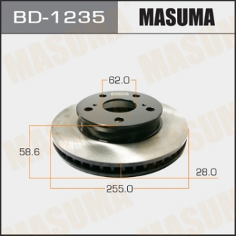 Диск тормозной  Masuma  BD1235  front HILUX KUN15
