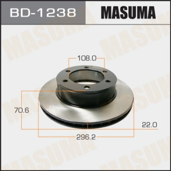 Диск тормозной  Masuma  BD1238  front HILUX SURF KDN185, RZN18