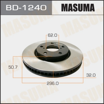Диск тормозной  Masuma  BD1240  front LEXUS GS300  LH