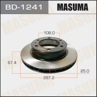 Диск тормозной  Masuma  BD1241  front HILUX KUN15