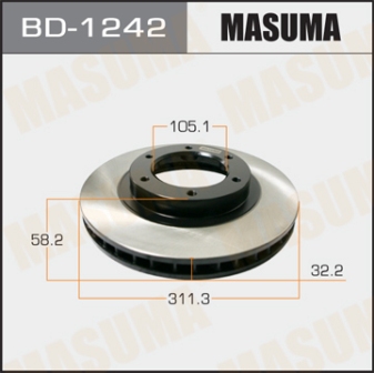 Диск тормозной  Masuma  BD1242  front LAND CRUISER HDJ80L
