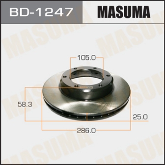 Диск тормозной  Masuma  BD1247  front LAND CRUISER FJ80L