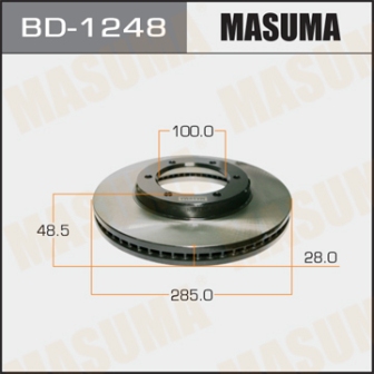 Диск тормозной  Masuma  BD1248  front HIACE KZH120G