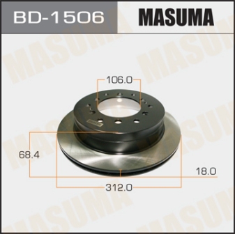 Диск тормозной  Masuma  BD1506  rear RAV4 ASA33L
