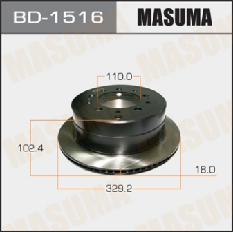 Диск тормозной  Masuma  BD1516  rear LAND CRUISER HDJ101K