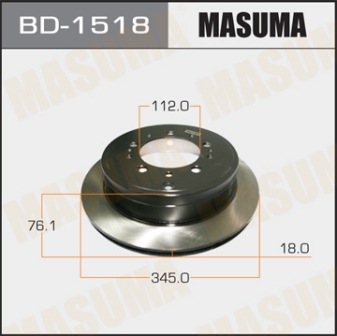 Диск тормозной  Masuma  BD1518  rear LAND CRUISER URJ202L