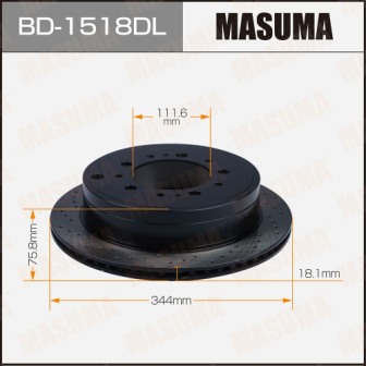Диск тормозной  Masuma  BD1518DL  перфорированный rear LAND CRUISER URJ202LLX450DLX570LAN
