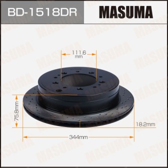 Диск тормозной  Masuma  BD1518DR  перфорированный rear LAND CRUISER URJ202LLX450DLX570LAN