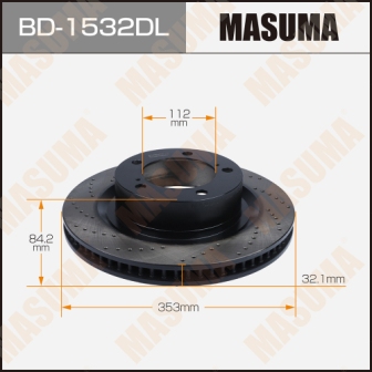 Диск тормозной  Masuma  BD1532DL  перфорированный front SEQUOIA UPK60L  LH