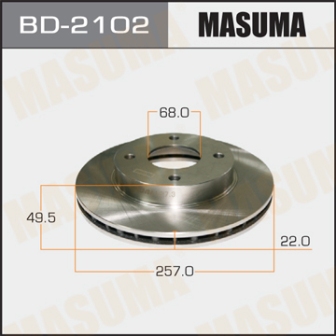 Диск тормозной  Masuma  BD2102  BD2500  WINGROAD, AD Y11  9908