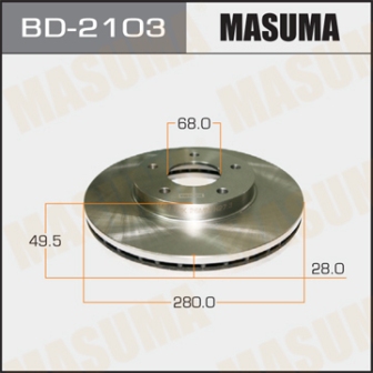 Диск тормозной  Masuma  BD2103  XTRAIL T30, PRIMERA P12E  02