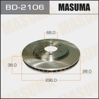 Диск тормозной  Masuma  BD2106  PATHFINDER R51, NAVARA D40M  04