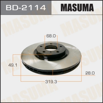 Диск тормозной  Masuma  BD2114  front MURANO Z50