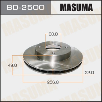 Диск тормозной  Masuma  BD2500  BD2102  SUNNY, BLUEBIRD SYLPHY  9905