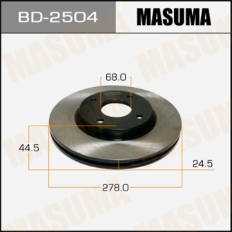 Диск тормозной  Masuma  BD2504  front TIIDA C11X, SC11X