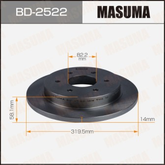 Диск тормозной  Masuma  BD2522  rear QX56