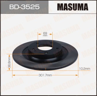 Диск тормозной  Masuma  BD3525  rear ASXDELICA D:5ECLIPSE CROSSECLIPSE CROSSECLIPSE CROSS