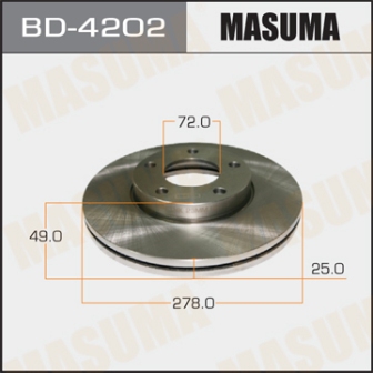 Диск тормозной  Masuma  BD4202  MAZDA3, MAZDA5  03