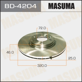 Диск тормозной  Masuma  BD4204  MAZDA6  05