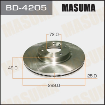 Диск тормозной  Masuma  BD4205  MAZDA6  05