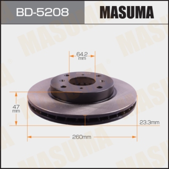 Диск тормозной  Masuma  BD5208  front ACCORD, CRV  CF3, RD1