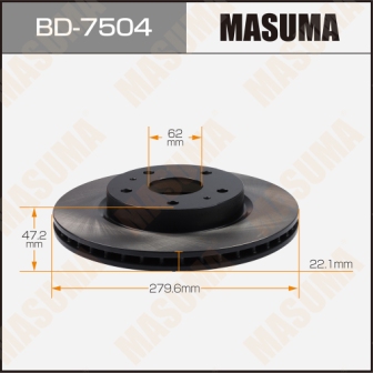 Диск тормозной  Masuma  BD7504  front SX4  YB11S