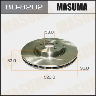 Диск тормозной  Masuma  BD8202  FORESTER, IMPREZA, LEGACY  0008